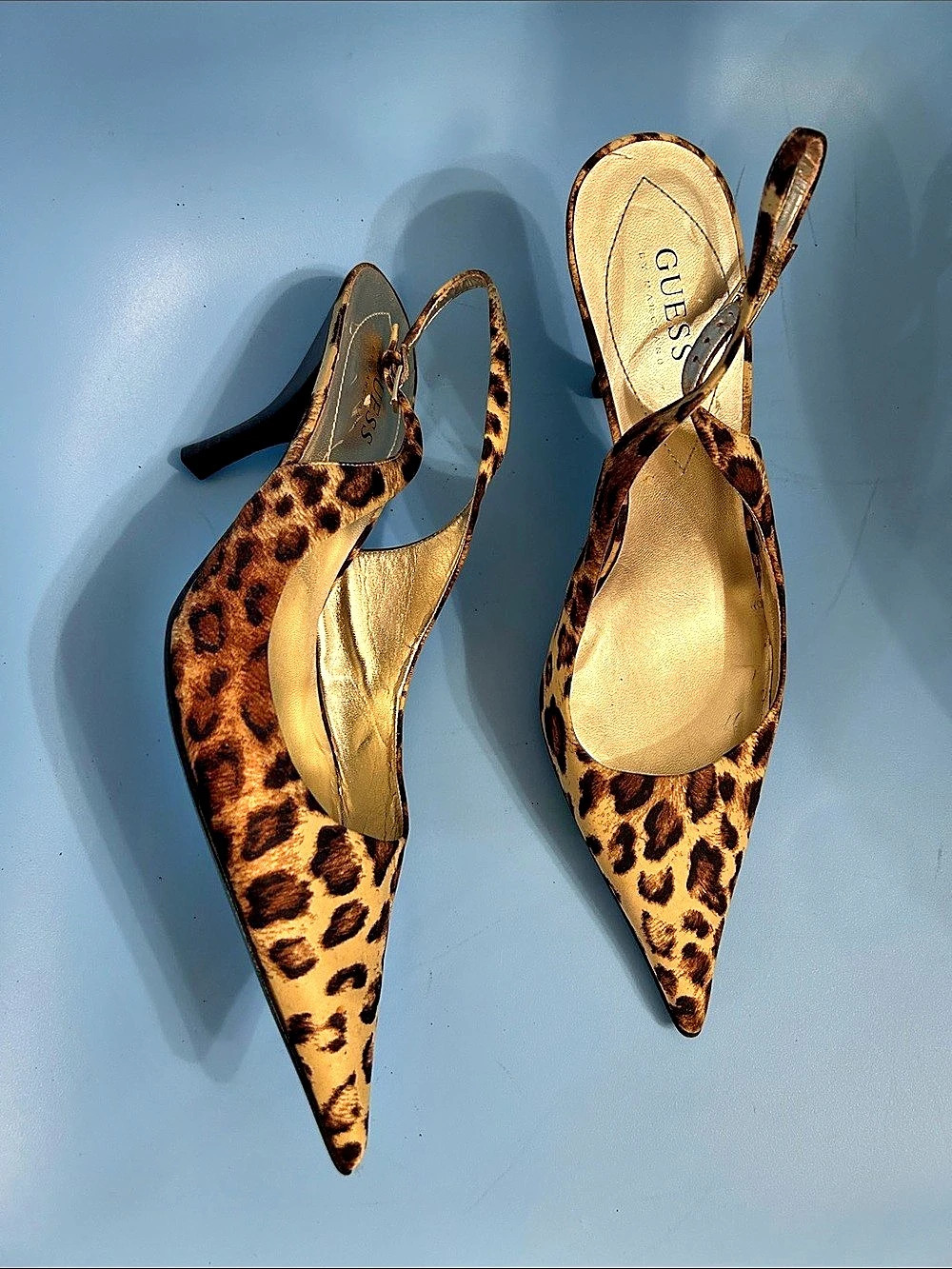 GUESS Leopard Slingback Kitten Heels US 10